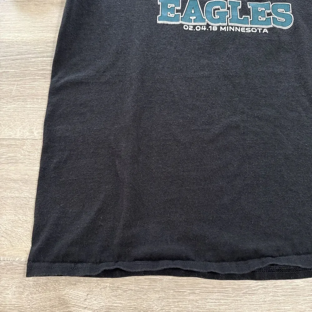 Philadelphia Eagles Shirt Super Bowl LII Champions NFL Men's Black Large